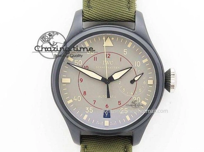 MIROTIME 0717 Timeless Big Pilot Real PR IW500901 ZF 1:1 Best Edition On Black Leather Strap A 7340